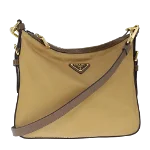 Beige Nylon Prada Shoulder Bag