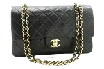 Black Leather Chanel Timeless