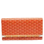 Orange Leather Goyard Clutch