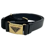 Black Leather Prada Belt