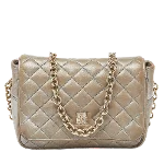 Silver Leather Carolina Herrera Shoulder Bag