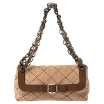 Beige Suede Moschino Handbag