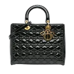 Black Leather Dior Lady Dior