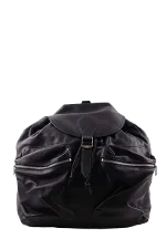 Black Leather Celine Backpack