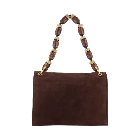 Brown Suede Yves Saint Laurent Handbag