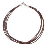 Brown Leather Bvlgari Necklace