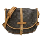 Brown Canvas Louis Vuitton Saumur