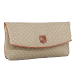 Beige Leather Celine Clutch