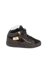 Black Leather Giuseppe Zanotti Sneakers