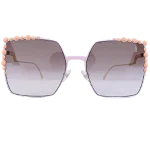 Pink Metal Fendi Sunglasses