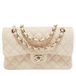 Beige Fabric Chanel Flap Bag