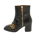 Black Leather Gucci Boots