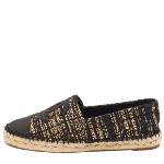 Black Canvas Chanel Espadrilles