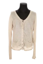 Beige Knit Majestic Filatures Top