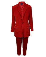 Red Silk Ralph Lauren Suit
