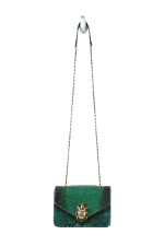 Green Leather Claris virot Shoulder Bag