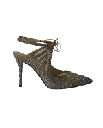 Silver Fabric René Caovilla Heels