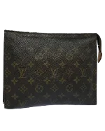 Brown Coated canvas Louis Vuitton Taiga Toiletry Pouch