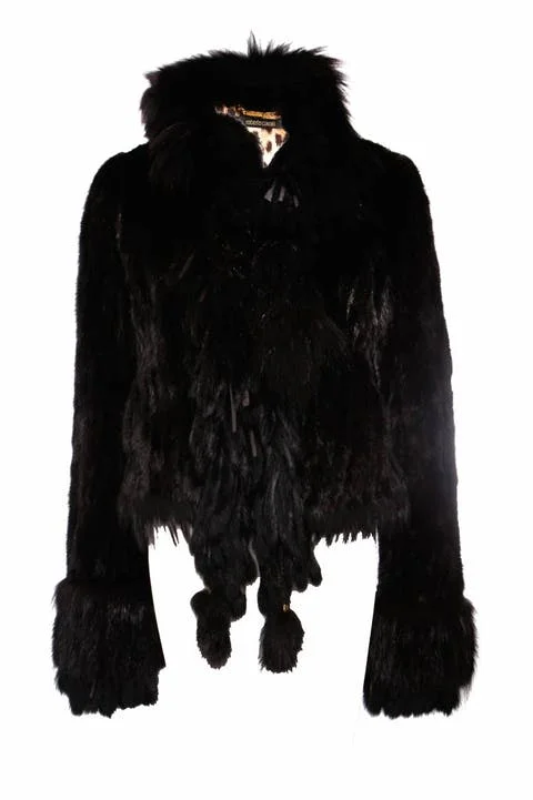 Black Fur Roberto Cavalli Coat