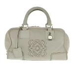 Silver Leather Loewe Amazona