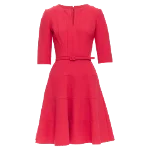 Red Wool Oscar de la Renta Dress