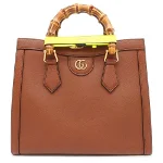 Brown Leather Gucci Bamboo