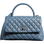 Blue Leather Chanel Handbag