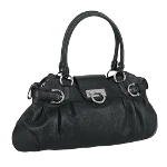 Black Leather Salvatore Ferragamo Handbag