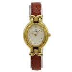 Gold Leather Fendi Watch