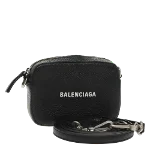 Black Leather Balenciaga Shoulder Bag