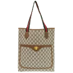 Beige Canvas Gucci Swing Tote