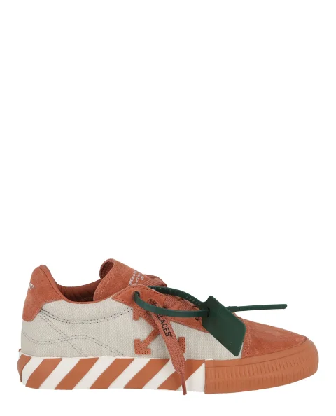Orange Fabric Off White Sneakers