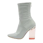 Grey Leather Dior Boots