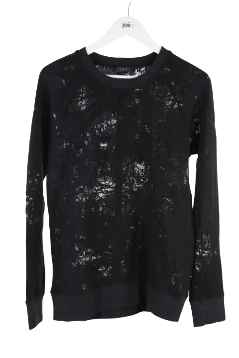 Black Cotton Iro Sweater