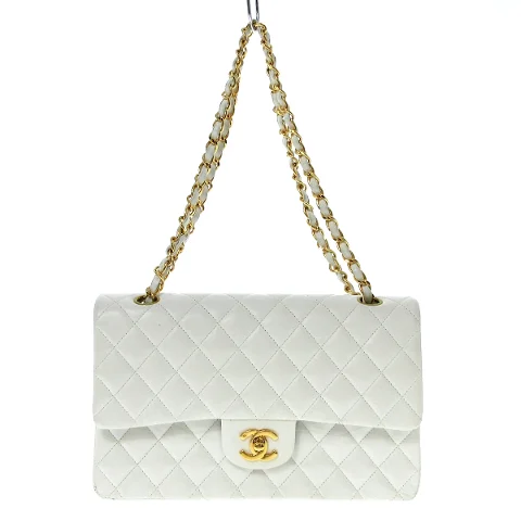 White Leather Chanel Timeless