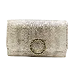 Beige Leather Bvlgari Key Holder