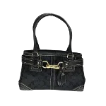 Black Canvas Coach Handbag