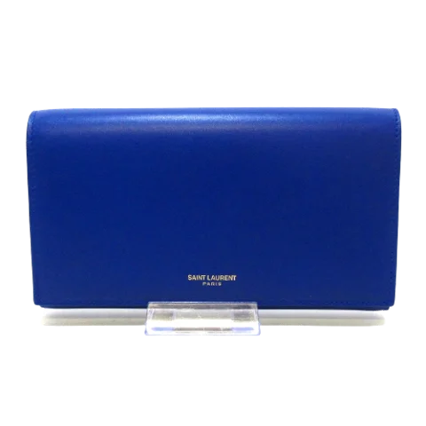 Blue Leather Saint Laurent Wallet