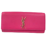 Pink Leather Yves Saint Laurent Clutch