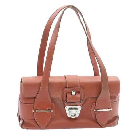 Brown Leather Salvatore Ferragamo Shoulder Bag