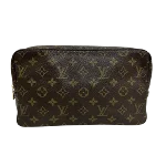 Brown Canvas Louis Vuitton Poche Toilette