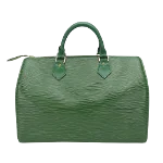 Green Leather Louis Vuitton Speedy