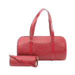 Red Leather Louis Vuitton Soufflot