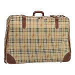 Beige Leather Burberry Travel Bag