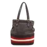 Brown Leather Bally Tote