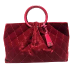 Red Canvas Chanel Handbag