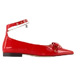 Red Plastic Ganni Flats