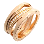 Beige Metal Bvlgari Ring