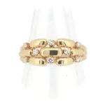 Gold Metal Mikimoto Ring