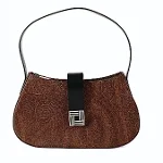 Brown Coated canvas Etro Shoulder Bag